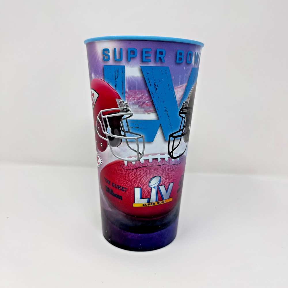 Super Bowl LV 32oz Cup | Chiefs vs Tampa Bay Buccaneers NFL Licensed KC 2021 EUC